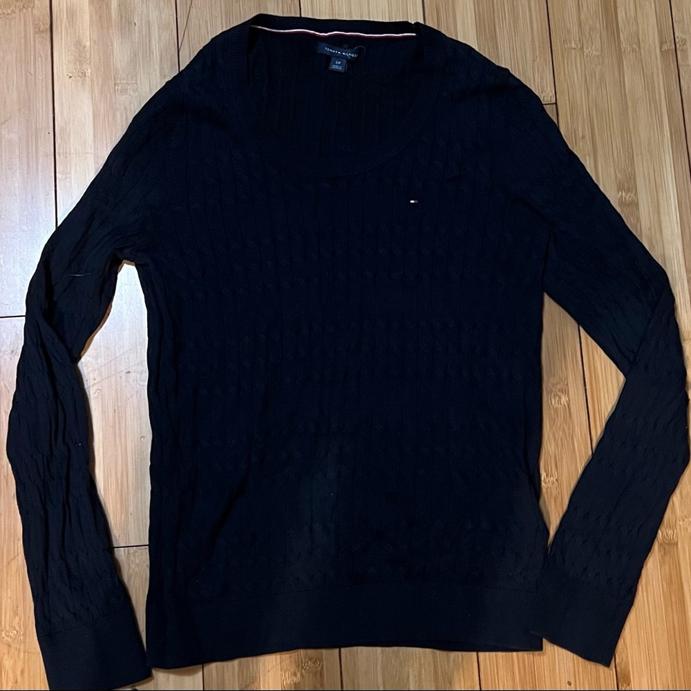 Tommy Hilfiger Navy Cable-knit Women’s Sweater in a Size Small